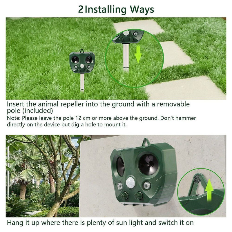 Dog Scarer Deterrent Mouse Repeller Pest Repellent Ultrasonic Animal Repeller