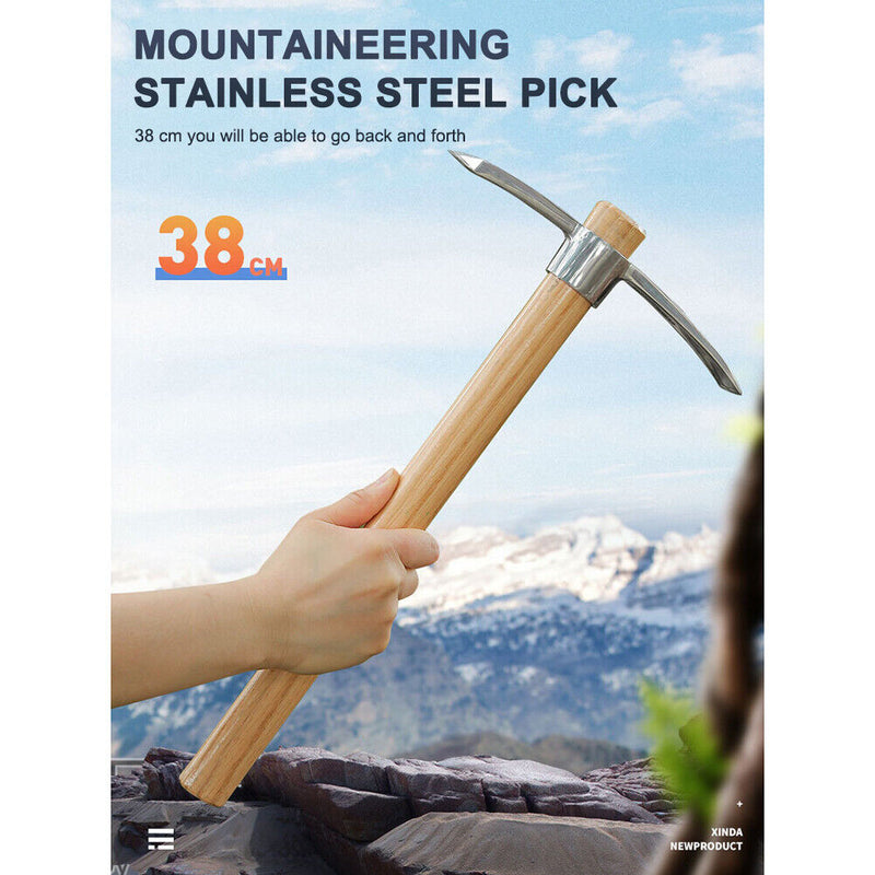Stainless Steel Pickaxe Outdoor High Hardness Tree Root Digging Hand Tools Newly