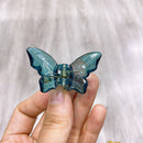 Butterfly Hair Claws Clip Women Korean Transparent Hairpin (Dark Blue) Newly