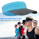 Sports Sun Visor Hat Long Soft Brim Breathable Sweatband Cap for Marathon Tennis