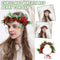 Artificial Red Holly Berry Christmas Decor Wire Bundle Garland Wreath Adjustabl`