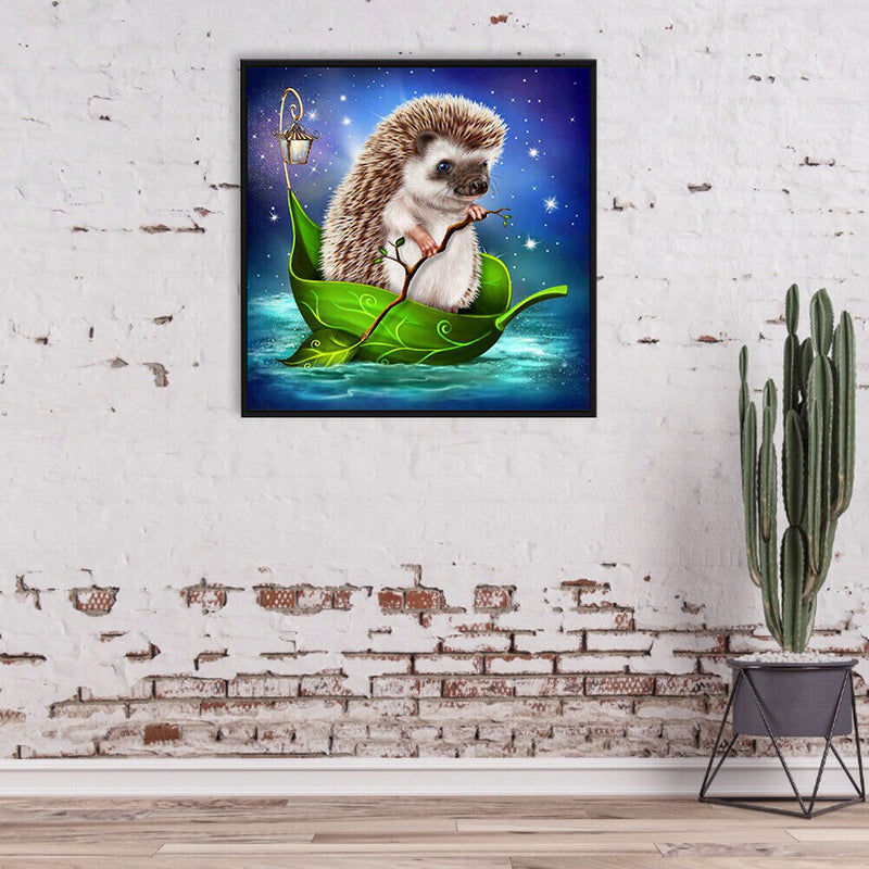 Hedgehog DIY Full Drill Round Diamond Painting Kit Mosaic Craft Home Decor