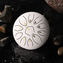 6 Inch 11-Note Tongue Drum with Drumsticks Hand Pan Ethereal Drums (White)