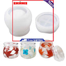 Epoxy Casting Silicone Mould Bottle Candle Jam Jar Pudding Cup Storage Box