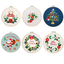 Needle Thread Cross Stitch Kit Flower Embroidery Embroidery Hoop Needle Punch