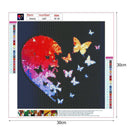 5D DIY Full Drill Diamond Painting Butterfly Heart Cross Stitch Embroidery