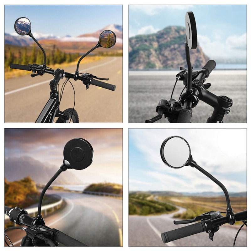 Bicycle Handlebar Rearview Mirror Adjustable Wide Range Bike Back Reflector