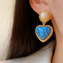 Luminous Stone Earrings Jewelry Dangle Earrings Blue Turquoise Stud Earrings