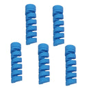 5pcs Bicycle Brake Cable Protector Anti-Friction Protective Cover (Blue) Newly
