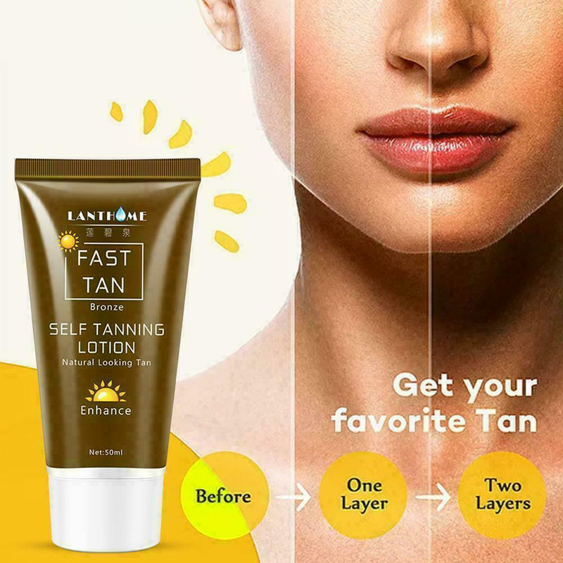 50g Skin Tanning Sunless Self Tanning Lotion Deep Dark Color B8K9 I2J1