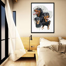 5D DIY Full Drill Diamond Painting Dogs Group Cross Stitch Embroidery Rhine