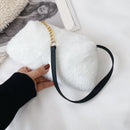 Fashion Plush Top-handle Handbags Women Animal Pattern Shoulder Bags (3)