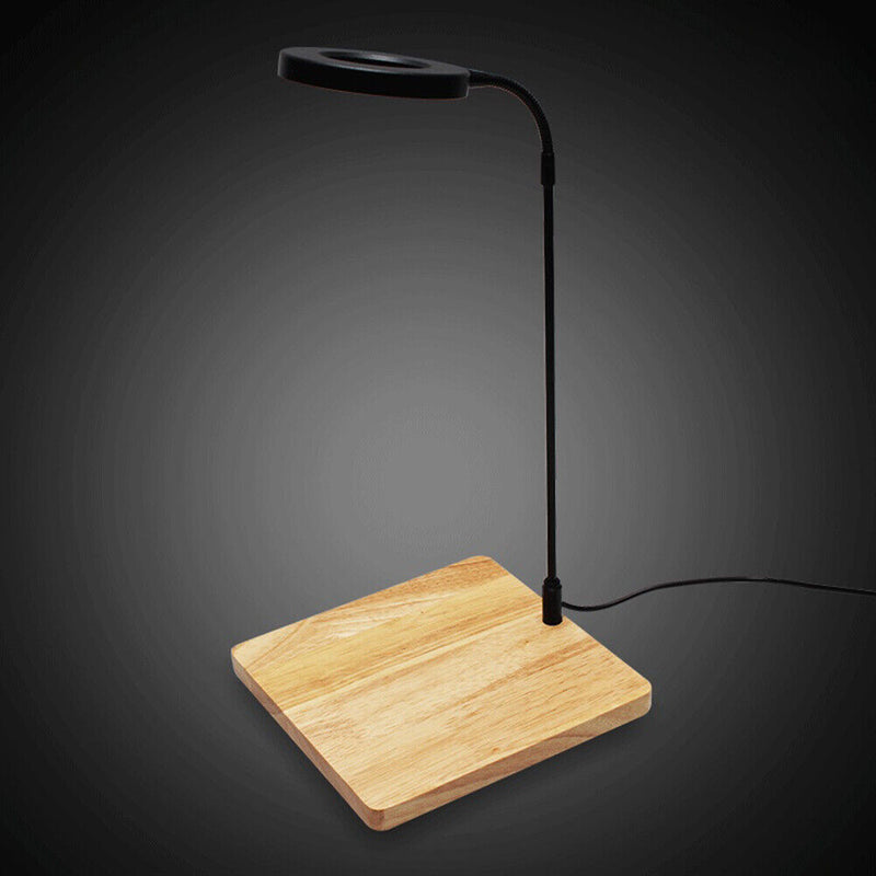 LED Aquarium Light USB Wood Base Aquatic Plants Grow Lighting Lamp for Fish
