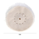 White Cotton Lint Cloth Wood Metal Mirror Polishing Buffing Wheel(50mm)