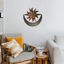 Metal Moon Star Art Crafts Rust-proof Wall Ornament Gift Home Garden Decor Newly