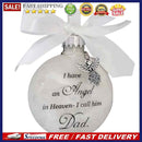 Memorial My Heart in Heaven Christmas Pendant Mom Dad Ball Feather Tree Ornament