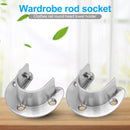 10pcs U-Shaped Closet Rod End Holder Stainless Steel Wardrobe(32mm)