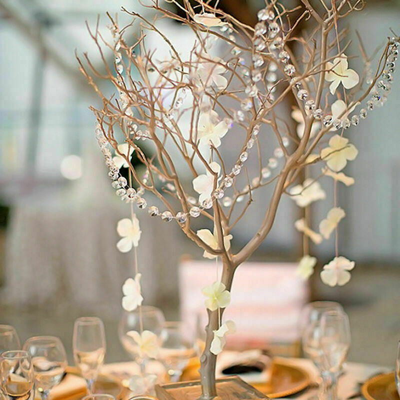 Crystal Acrylic Clear Bead Chandelier Garland Hanging G6C3 3.3 FT Decor W1A6