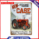 Wall Mounted Tractor Metal Signs Retro Pub Bar Door Hanging Rectangle Iron Sheet