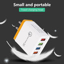 4 USB Travel Wall 3A Fast Charging Charger US Plug Adapter (Orange) 2PCS