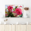 5D DIY Diamond Painting Pink Rose Full Round Drill Mosaic Rhinestone Crafts D