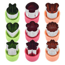 5x3pcs Star Heart Rabbit Shape Vegetables Cutter Cooking Baking Molds (A)