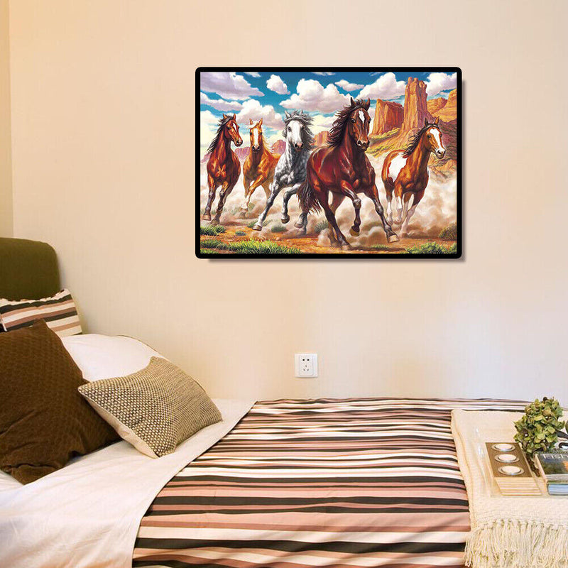 5D DIY Horse Diamond Painting Embroidery Full Round Drill Cross Stitch Mosaic