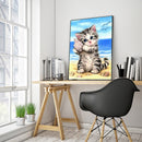 11CT Stamped DIY Cat Full Embroider Needlework Cross Stitch Kits