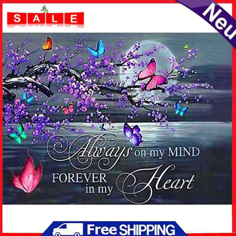 Full Round Drill Mosaic Poster DIY Romantic Butterfly Diamond Painting Decor Kit