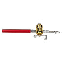 Portable Pocket Mini Aluminum Pen-Shape Fishing Rod w/ Reel Wheel (Red) Newly