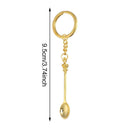 Glitter Mini Spoon Necklace Key Ring Teaspoon Pendant Mini Crown Spoon Keychain