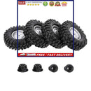 4pcs Wheel Rims Tire Set for 1/10 Axial Hsp Redcat Traxxas RC Off-Road Truck Car