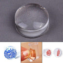 Clear Jelly Silicone Nail Art Stamping Stamper Set DIY Tools R0U7