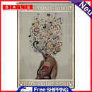 Music Note Lady Plate Metal Tin Sign Plate for Bar Pub Club Wall Home Decor