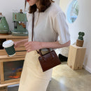 Women Solid Crossbody Handbag PU Female Simple Travel Shoulder Top-Handle Bags