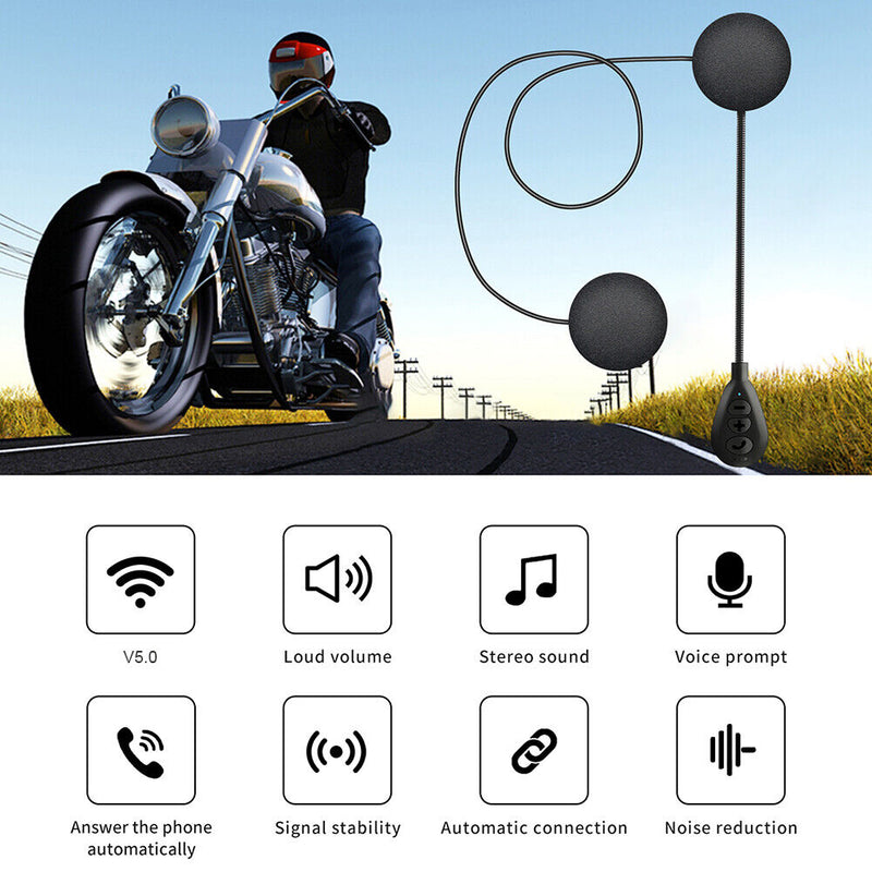 T6 Wireless Music Bluetooth-compatible Motorcycle Helmet Headsets Supports