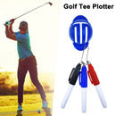 Golf Ball Clip Liner Marker Pen Template Alignment Marks Tool Set (Blue) Newly