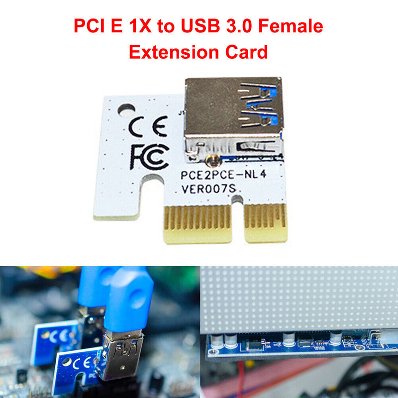 PCIE 1X to 16X Extender Card PCI Express Adapter for PCIe Riser Mining BTC Miner