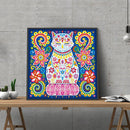 Rhinestone 5D DIY Special Shaped Diamond Painting Luminous Cat Mosaic Kit