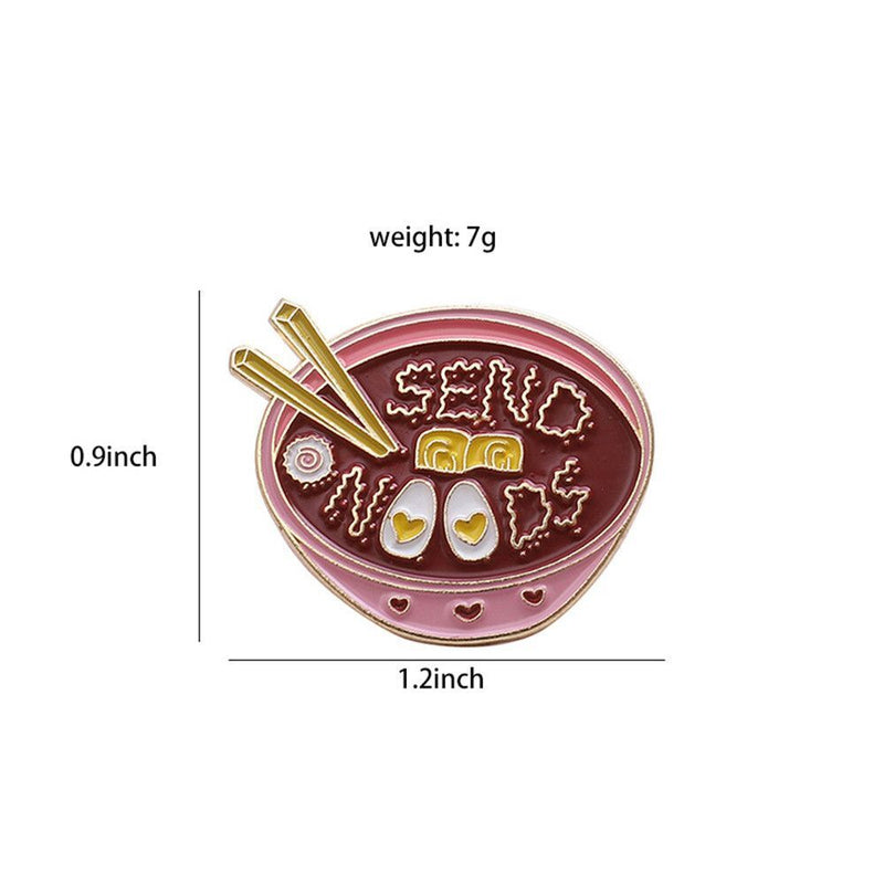 Enamel Clothes Alloy Lamb Pattern Eggs Ramen Brooch Pin For Women|Girls|Kids