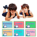 7Pcs Alphabet Number Flash Week Card Set Preschool Educational Z4C0 Toys M6Y1