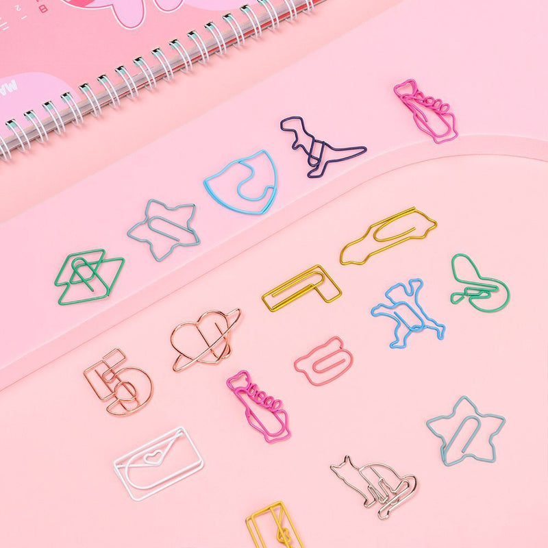Desktop Storage Memo Desk Organizer Binder Clip Paper Clips Stationery Bookmark
