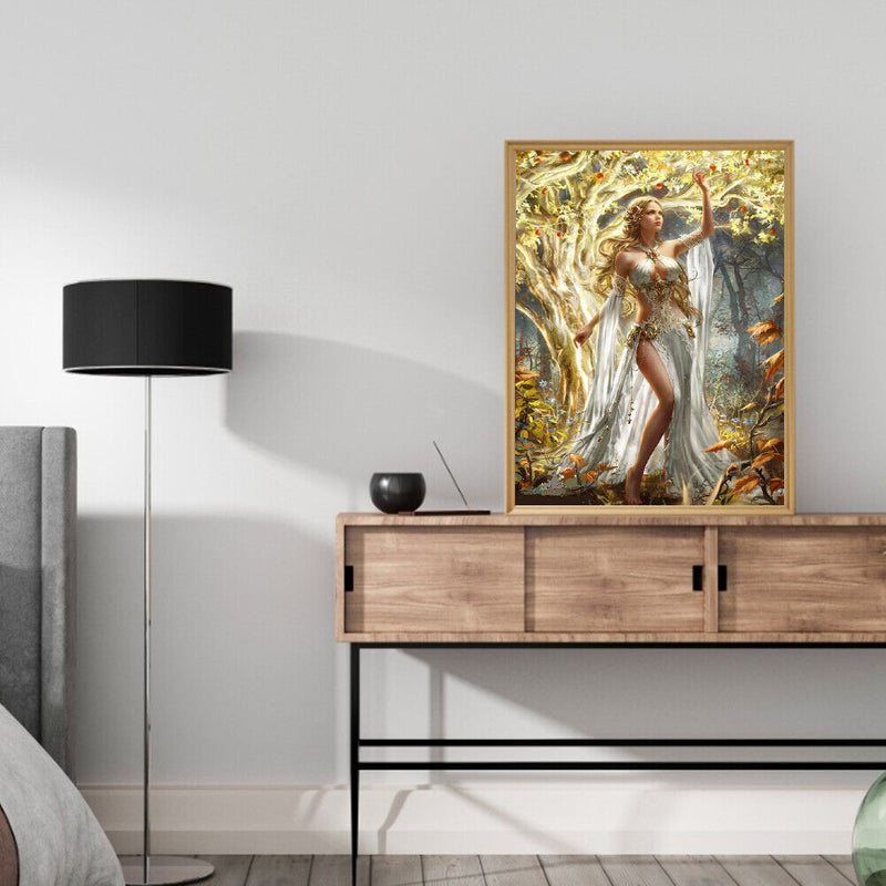Canvas Painted Oil Paint By Numbers Goddess Forest Modern Bedroom Wall Arts