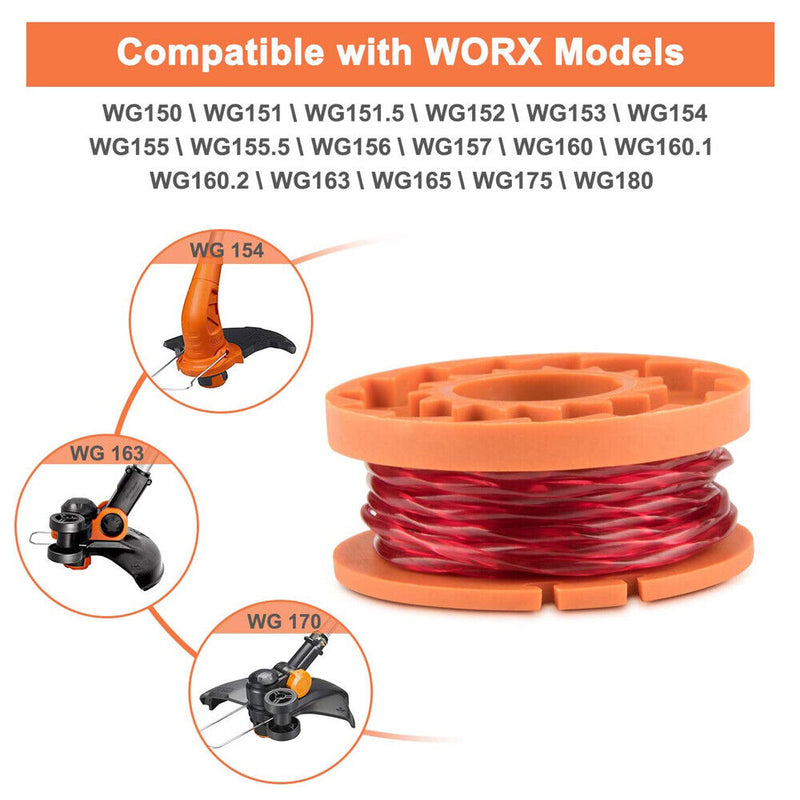 Weedeater Spool Cap with Worx WA0010 Trimmer Line Worx Replacement Spools