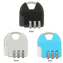 Mini 3-Digit Code Luggage Password Padlock Drawer Anti-Theft Lock (Black)