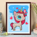 DIY 5D Cartoon Horn Horse Part Special Shape Diamond Painting Kit (T049)
