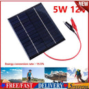 Portable Waterproof Solar Panel 5W 12V Outdoor DIY Polysilicon Epoxy Panels