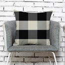 Linen Lattice Double Sided Print Pillowcase Soft Sofa Throw Pillow Case (5)