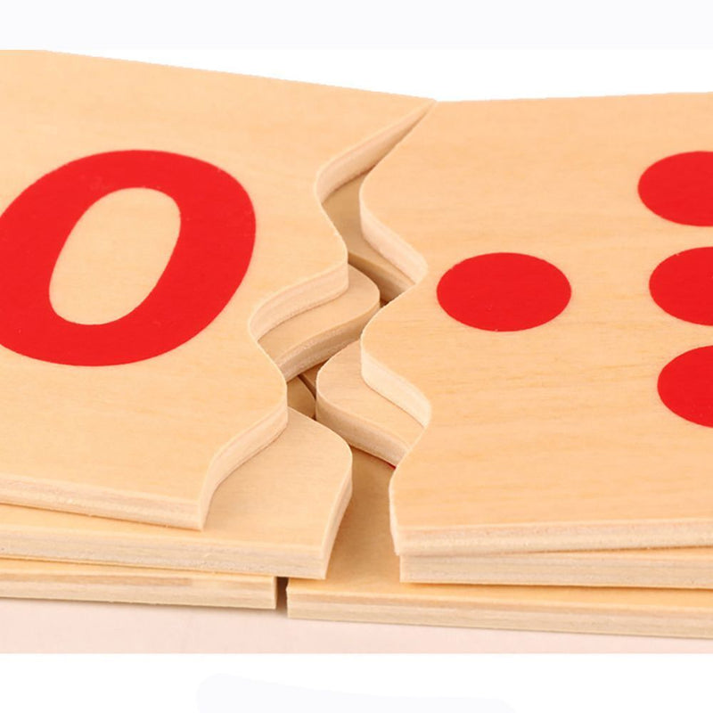 Early Learning Maths Material Number 1-10 Wooden Mathematical Puzzle