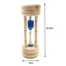 3min Wooden Hourglasses Teeth Brushing Sandglass Timer Kids Toys (Blue)